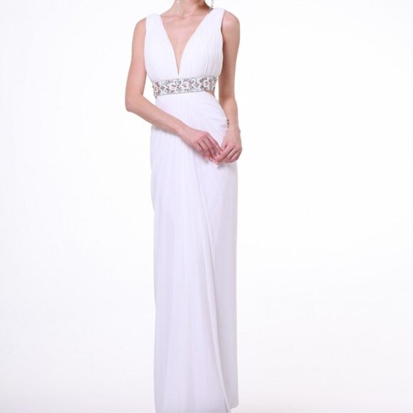 Cinderella Dresses & Skirts - V-Neck Sleeveless Sheath Shape Prom Dress CDJ704